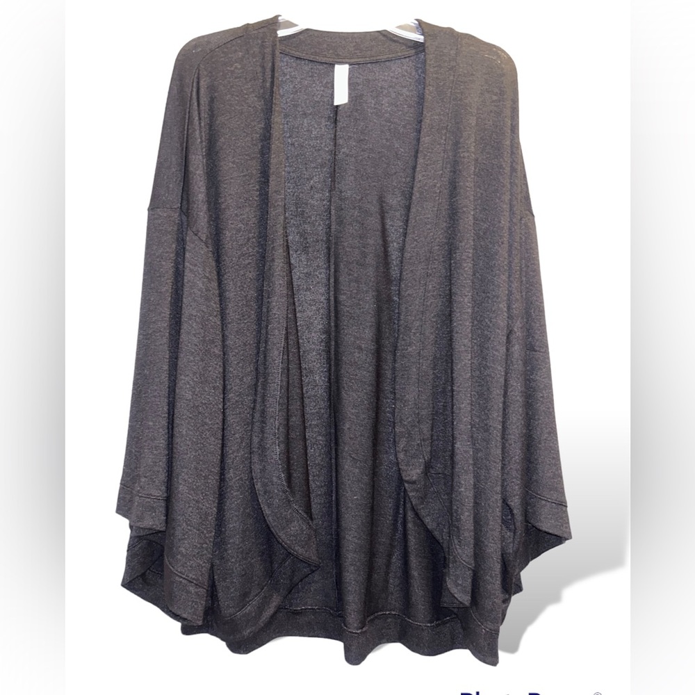 Cacique • Lane Bryant, Large Sleeved Drape Open Cardigan, Black, Size 14/16